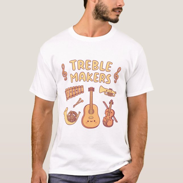 Niedliche Musikinstrumente, Treble Makers Music Pu T-Shirt (Vorderseite)