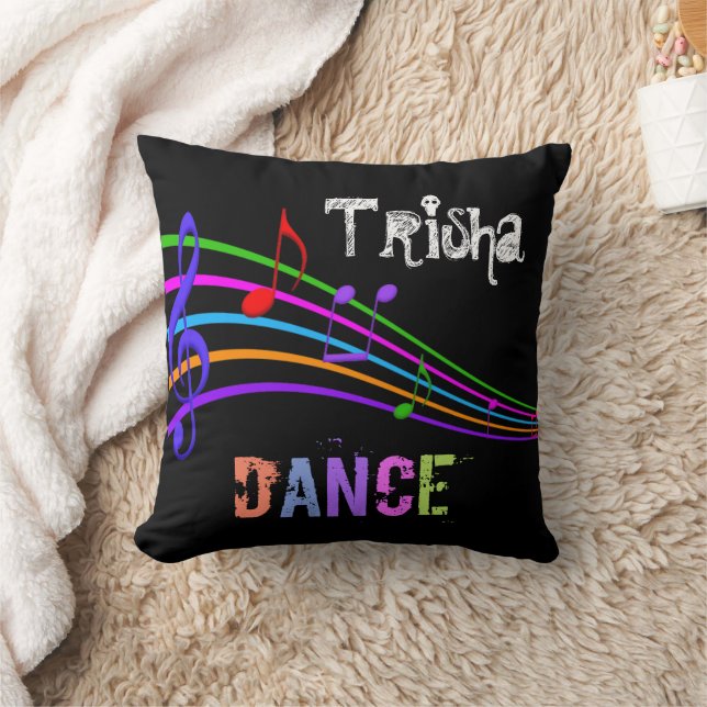 Niedliche Musikliebhaber Dance hört sich ein indiv Kissen (Decke)