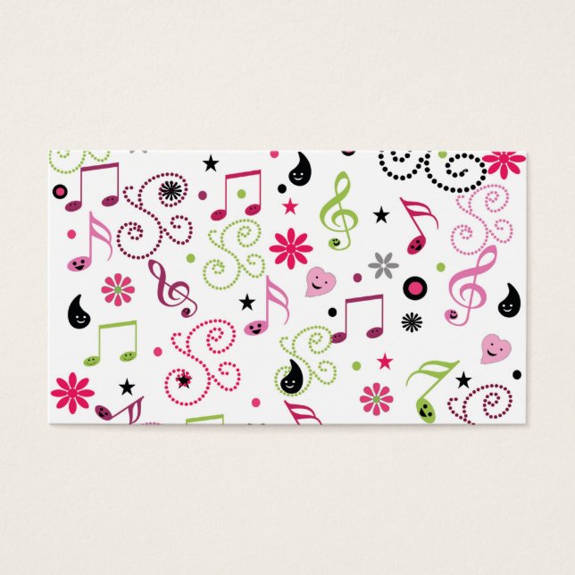 Niedliche Musiknoten Blume (Vorderseite)