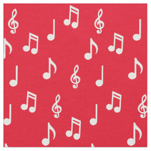 Niedliche Musiknoten Musikerlehrerin Stoff