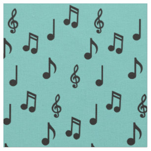 Niedliche Musiknoten Musikerlehrerin Stoff