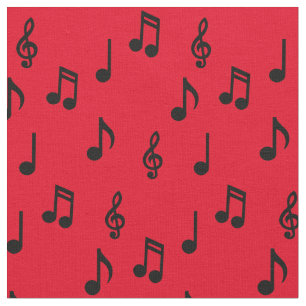 Niedliche Musiknoten Musikerlehrerin Stoff