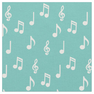 Niedliche Musiknoten Musikerlehrerin Stoff