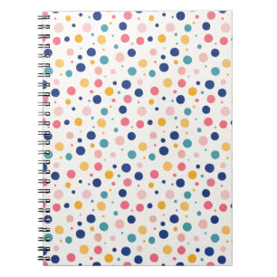 niedliche Muster farbige Kreise Polka Punkte Notizblock