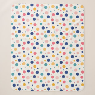 niedliche Muster farbige Kreise Polka Punkte Sherpadecke