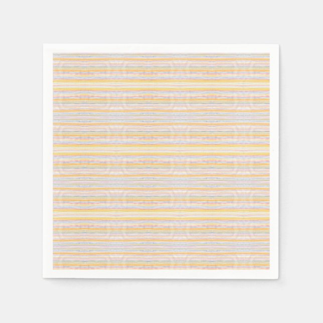 Niedliche Muster Farbstreifen Blaue Orange Serviette (Vorderseite)
