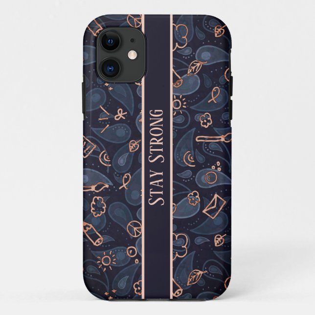 Niedliche Musterlieferungen iPhone Case (Rückseite)