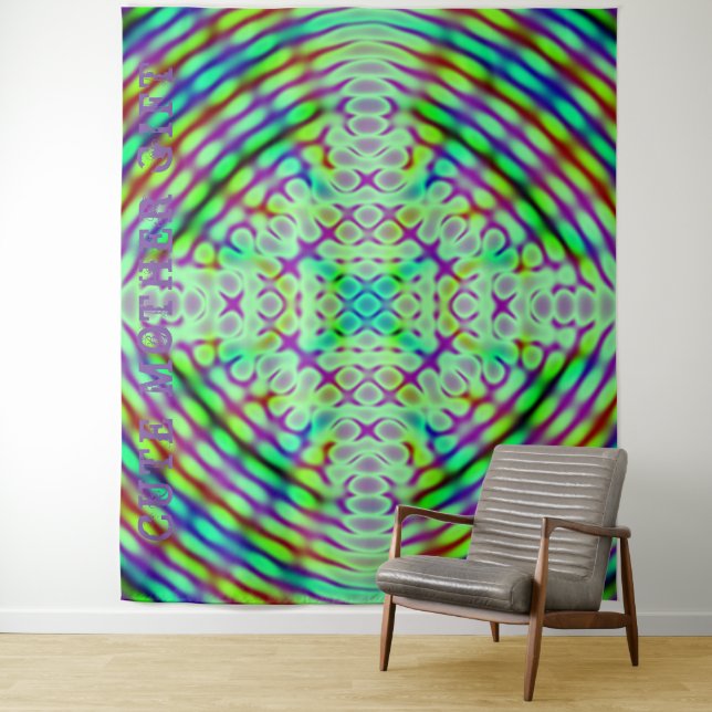 NIEDLICHE MUTTER GIFT_mediumGREEN_RMDESIGNFLO55_ Wandteppich (Beispiel)