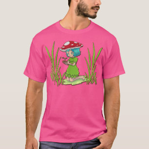 Niedliche Mütter mit einem Mushroom-Toilettenhahn  T-Shirt