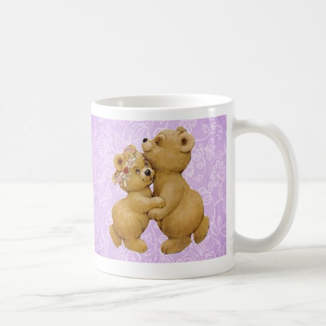 Niedliche Mutter-Tagestanzenteddy-Bären Tasse (Rechts)