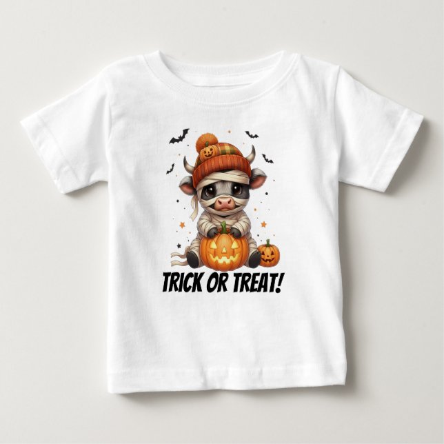 Niedliche Mutterkuh Kids Halloween T - Shirt (Vorderseite)