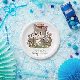 Niedliche Mystical Wolf Babydusche Pappteller