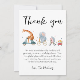 niedliche Nachricht Babydusche Danksagungen Einladung