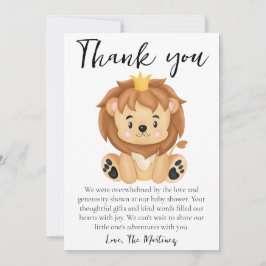 niedliche Nachricht Babydusche Danksagungen Einladung