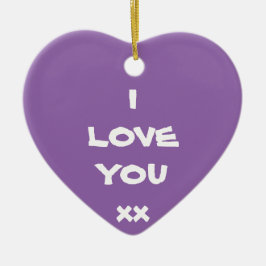 Niedliche Nachricht I LIEBE YOU xx Heart Ornament
