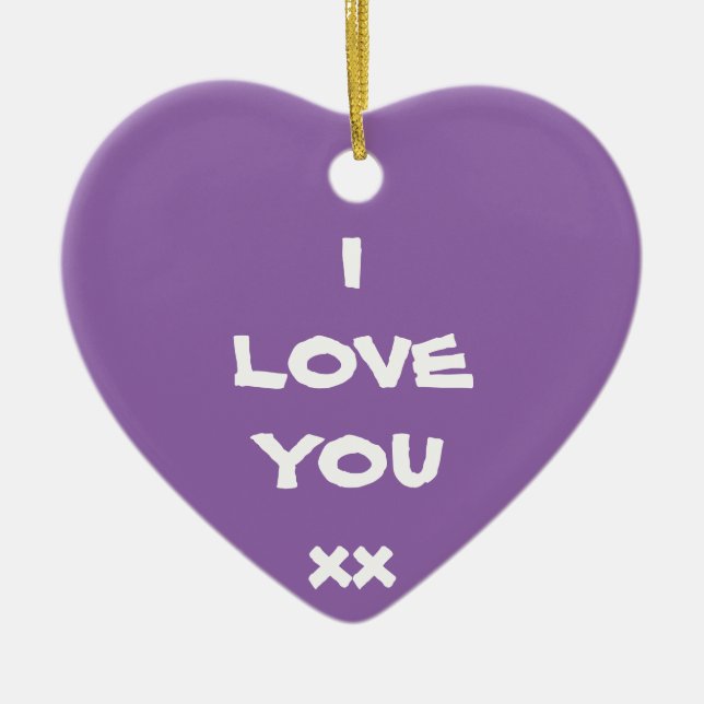 Niedliche Nachricht I LIEBE YOU xx Heart Ornament (Vorne)