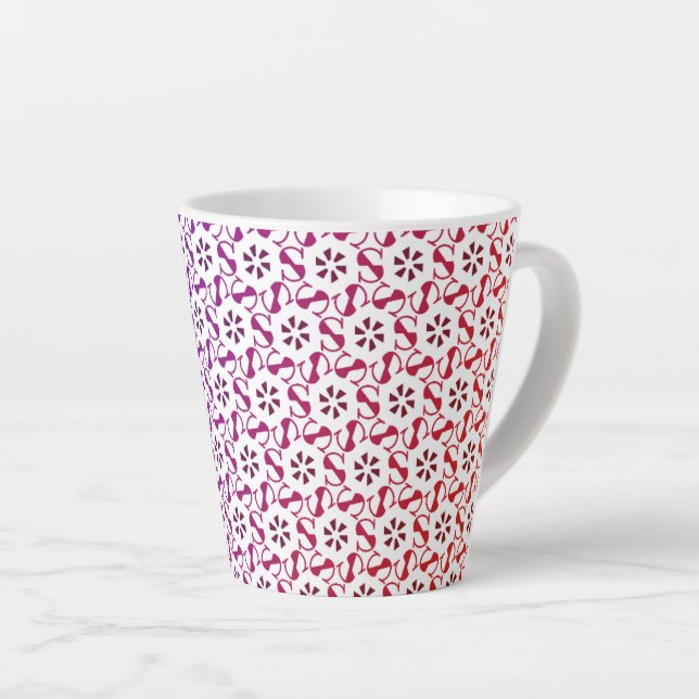 Niedliche nahtlose, schöne Musterlatte Milchtasse (Rechte Ecke)