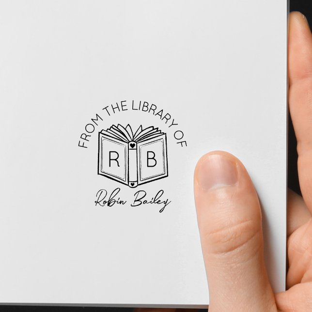 Niedliche Name und Initials Buchzeichen für die pe Permastempel (Von Creator hochgeladen)