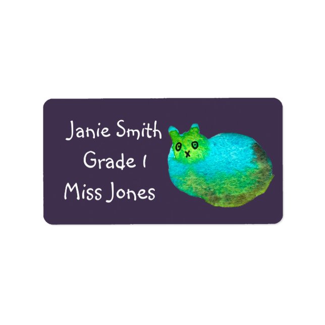 Niedliche Namensschilder für Mädchen Adressaufkleber (Vorne)