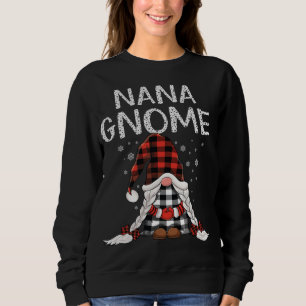 Niedliche Nana Gnomes Karo Rotes Kariertes Muster Sweatshirt