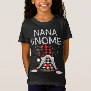 Niedliche Nana Gnomes Karo Rotes Kariertes Muster T-Shirt