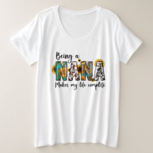 Niedliche Nana-Lebenswort-Kunst Große Größe T-Shirt