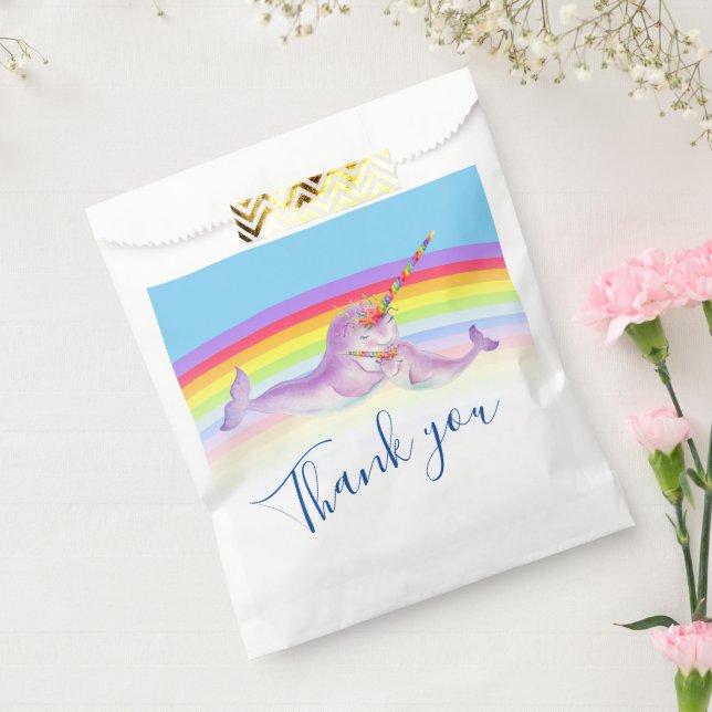 Niedliche Narwal Mutter Baby Blue Regenbogenbaby D Geschenktütchen (Versiegelt)