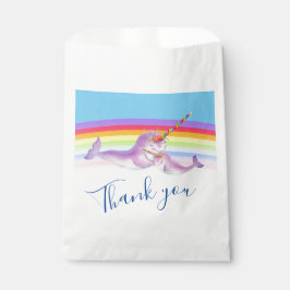 Niedliche Narwal Mutter Baby Blue Regenbogenbaby D Geschenktütchen