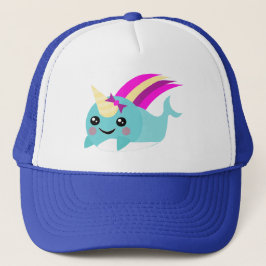 Niedliche Narwhal-Trucker-Kappe Truckerkappe