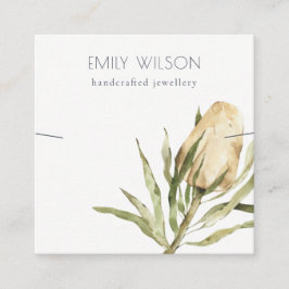 Niedliche Native Banksia Floral Necklace Display Quadratische Visitenkarte