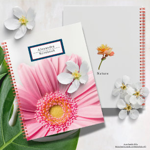 Niedliche Natur und Blume Mit Monogramm Notizbuch