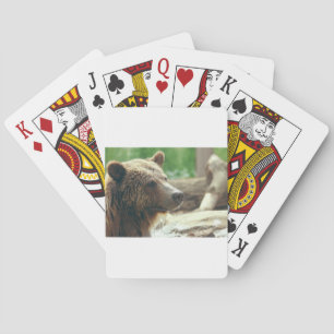 Niedliche Naturbärenaugen Spielkarten