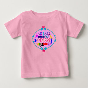 😻 🐾 ↷ Niedliche Naughty Cat Family Finest Bio Baby T-shirt