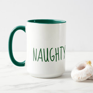 Niedliche Naughty und schöne Weihnachten Tasse