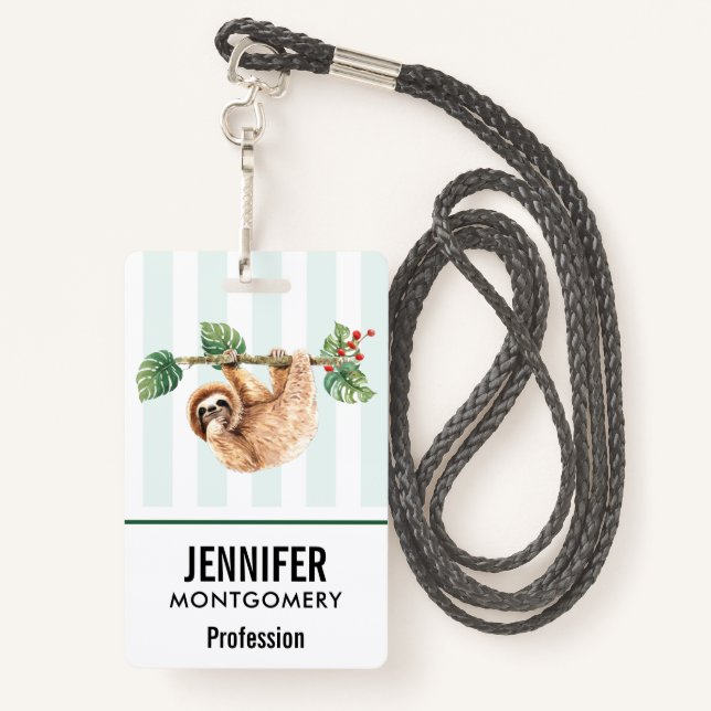 Niedliche Neigung im Wasser nach unten Ausweis (Rückseite mit Schlüsselband)