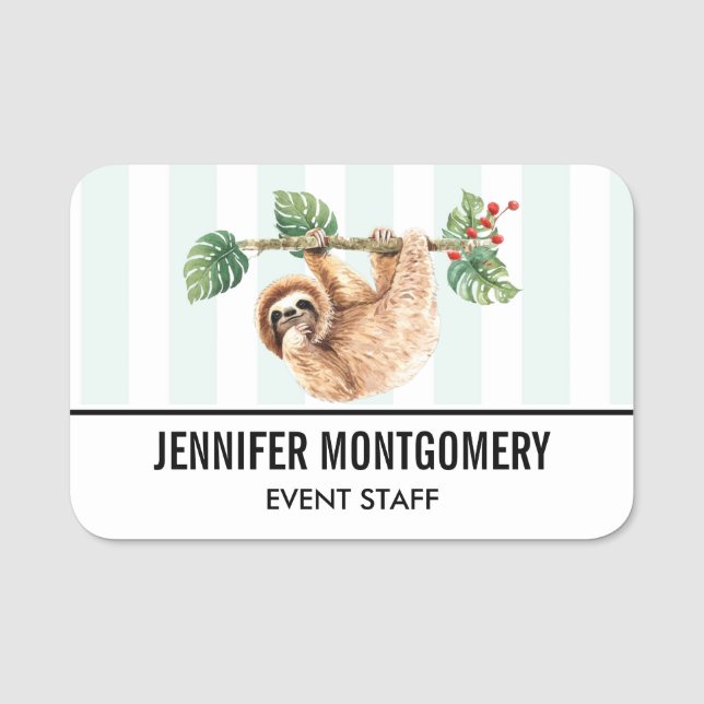 Niedliche Neigung im Wasser nach unten Namensschild (Vorderseite)