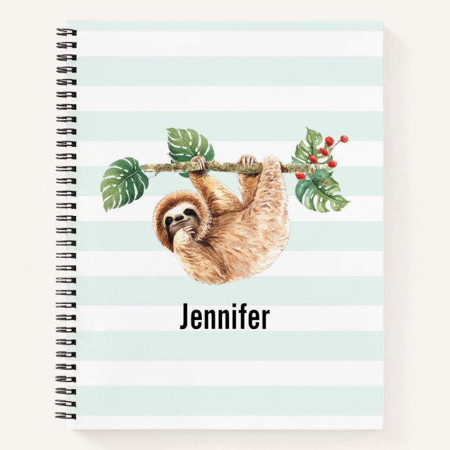 Niedliche Neigung im Wasser nach unten Notizbuch (Vorderseite)