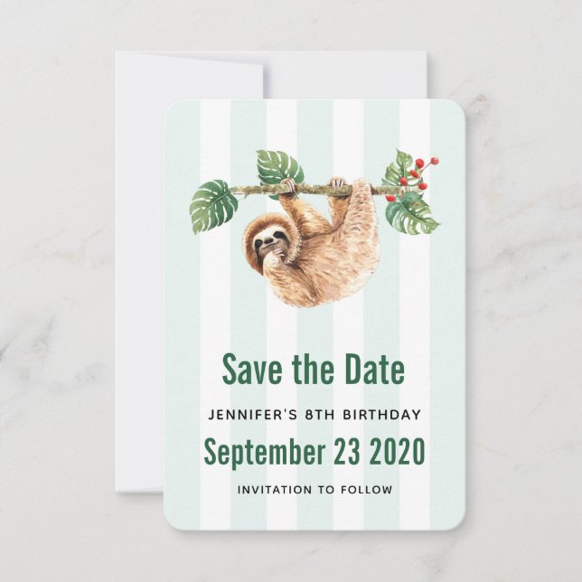 Niedliche Neigung im Wasser nach unten Save The Date (Vorderseite)