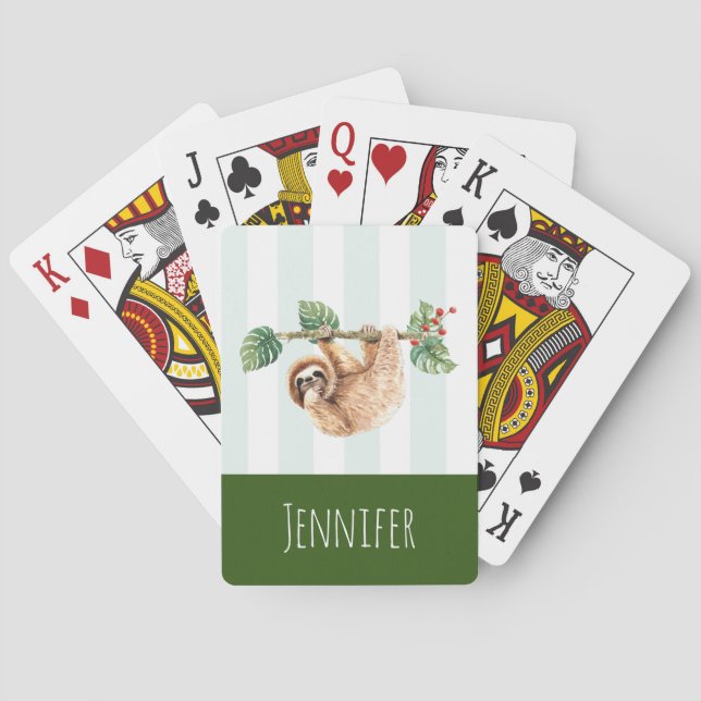 Niedliche Neigung im Wasser nach unten Spielkarten (Rückseite)