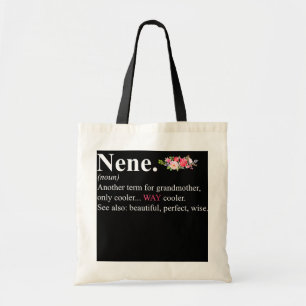 niedliche Nene-Definition-Blume für Großmutter Tragetasche