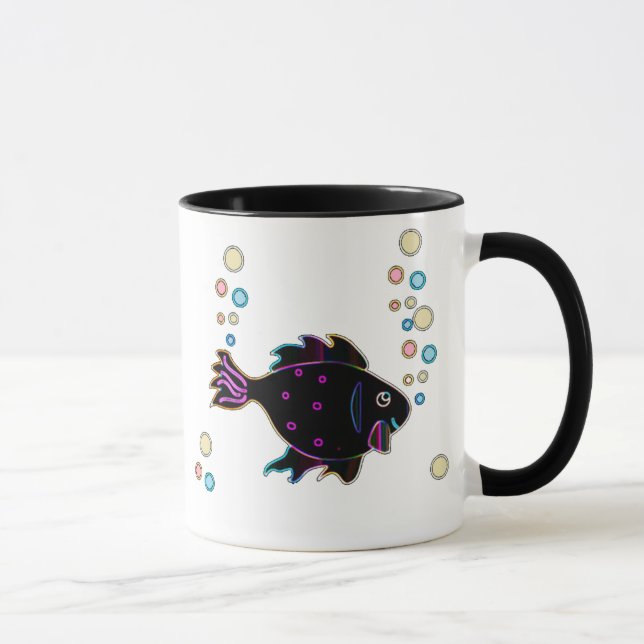 Niedliche Neon Fish Tasse (Rechts)