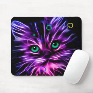 niedliche Neonkatze Mousepad