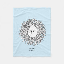 Niedliche Nest- und Eieranfänge Personalisiert & N Fleecedecke