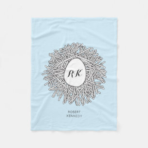 Niedliche Nest- und Eieranfänge Personalisiert & N Fleecedecke