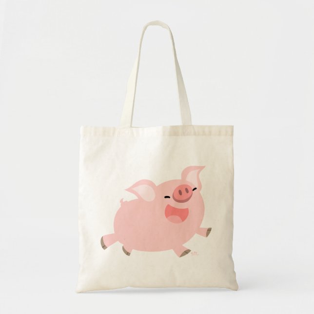 Niedliche nette Cartoon-Schwein-Tasche Tragetasche (Vorne)
