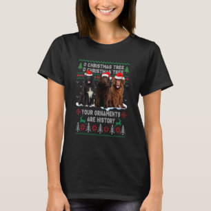 Niedliche Neufundland Hund Oh Weihnachtsbaum Ugly T-Shirt