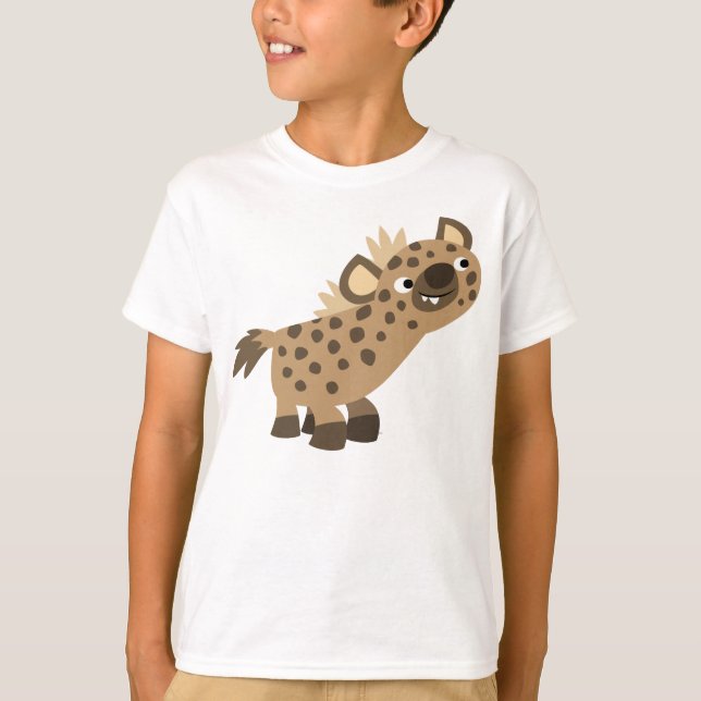 Niedliche Neugierige Cartoon Hyena Children T - Sh T-Shirt (Vorderseite)