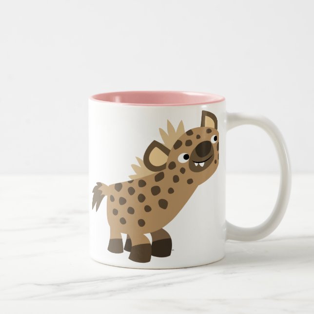 Niedliche Neugierige Cartoon Hyena Tasse (Rechts)