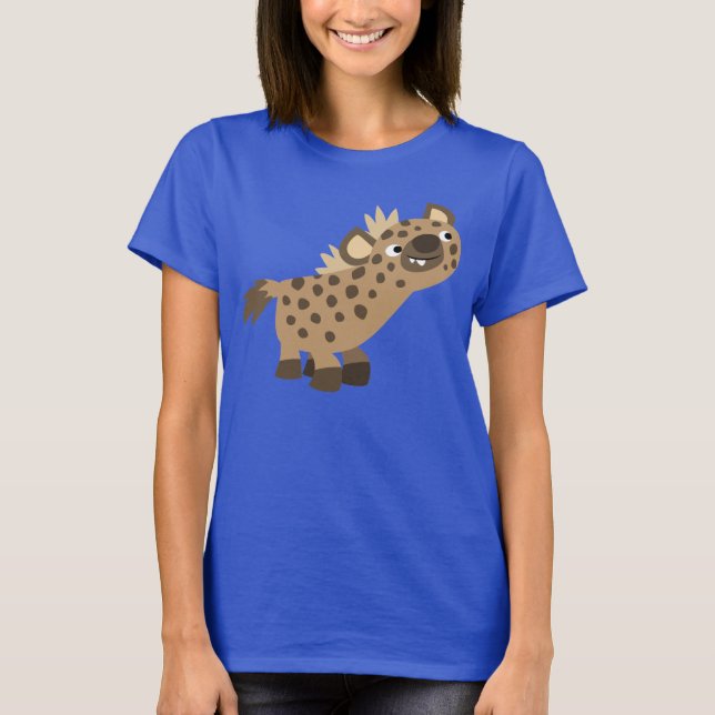 Niedliche Neugierige Cartoon Hyena Women T - Shirt (Vorderseite)