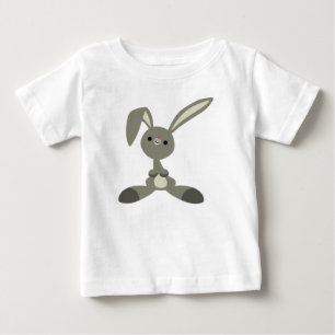 Niedliche Neugierige Cartoon Rabbit Baby T - Shirt